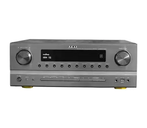 AKAI AS005RA-750B stříbrná / Zaesilovač / Bluetooth / USB / AUX / FM / dálkový ovladač