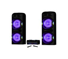 AKAI Y5 černá / 2x Párty reproduktor / Bluetooth / USB / AUX / 550W