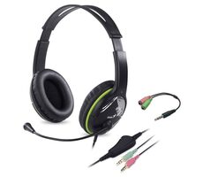 GENIUS headset HS-400A / 2x 3.5 jack + redukce na single jack