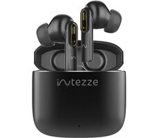 Rozbaleno - Intezze CLIQ černá / Bezdrátová sluchátka / mikrofon / Bluetooth 5.2 / IPX4 / dobíjecí pouzdro / rozbaleno