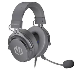 Endorfy VIRO Plus USB Alt Grey / herní sluchátka s mikrofonem / 7.1 zvuková karta / 3.5mm Jack / 53mm měniče / 1.2m