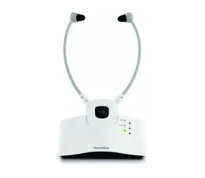Rozbaleno - TechniSat STEREOMAN ISI 3 bílá / bezdrátová sluchátka / 2.4GHz / dokovací stanice / rozbaleno