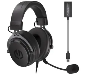 Rozbaleno - Endorfy VIRO Plus USB černá / herní sluchátka s mikrofonem/7.1 zvuková karta/3.5mm Jack/53mm měniče/1.2m / rozbaleno