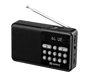 Sandberg Speaker Radio FM+BT Recharge černá / FM rádio s Bluetooth reproduktorem / 1200mAh / 5W 