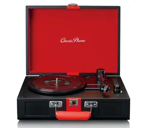 Rozbaleno - Lenco TT-110 černá / Gramofon / 33 & 45 & 78 RPM / RCA / Bluetooth / 3.5 mm jack / AUX IN / repro / rozbaleno