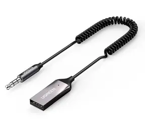 Ugreen CM309 Audio přijímač USB audio adaptér AUX jack černá / Bluetooth 5.0 / USB / dosah 10 m