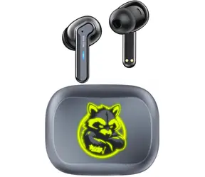 Buxton BTW 8200 RACCOON šedá / bezdrátová sluchátka / mikrofon / Bluetooth 5.4 / ANC / IPX6