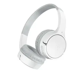 Belkin SOUNDFORM Mini dětská bezdrátová sluchátka bílá / mikrofon / Bluetooth 5.0 / 3.5 mm jack / výdrž až 30 hodin