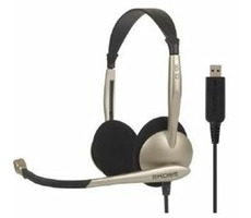 Rozbaleno - KOSS CS100 USB / sluchátka s mikrofonem / bez kódu / zlatá / rozbaleno