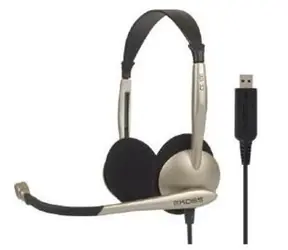 Rozbaleno - KOSS CS100 USB / sluchátka s mikrofonem / bez kódu / zlatá / rozbaleno