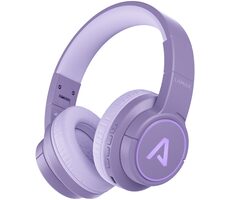 LAMAX GlowKid1 fialová / dětská bezdrátová sluchátka / USB-C / bluetooth / 3.5 mm jack