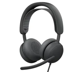 Logitech Zone Wired 2 černá / Drátová sluchátka s mikrofonem / USB / 1.9 m