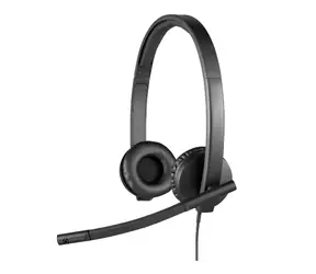 Logitech H570e černá /sluchátka s mikrofonem / USB-A / kabel 1.9 m / pro MS Teams