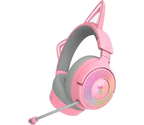 Razer Kraken Kitty V3 Pro růžová / bezdrátová herní sluchátka / mikrofon / 2.4GHz / Bluetooth / RGB