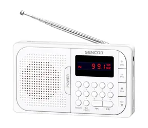 SENCOR SRD 216 bílá / Digitální rádio / FM / BT / USB / SD 