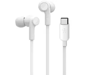 Belkin SOUNDFORM Sluchátka s mikrofonem bílá / USB-C / IPX5 