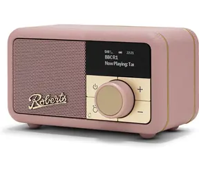 Roberts Radio Revival Petite 2 Pink / Přenosné rádio / DAB+ a FM / USB-C / BT / LCD Displej / 3.5mm 