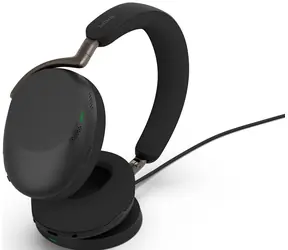 Jabra Evolve3 85 UC USB-A černá + nabíjecí podložka / bezdrátová sluchátka / mikrofon / ANC / USB-A + Bluetooth