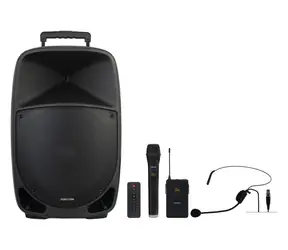 Fonestar MALIBU-315 černá / Párty reproduktor / 250W / Bluetooth / USB / 2x MIC / AUX  / FM / microSD
