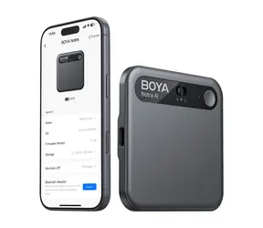 BOYA Notra černá / Zvukový záznamník s AI překladačem / 64GB / 24h / BT / Wi-Fi / USB-C