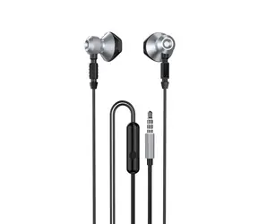 Dudao X2C Metal drátová sluchátka do uší šedá / s mikrofonem / 3.5 mm jack 