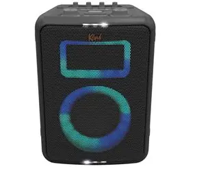 Klipsch Vegas černá / Bluetooth párty reproduktor / 220 W / mikrofon / AUX / USB / RGB / IPX4