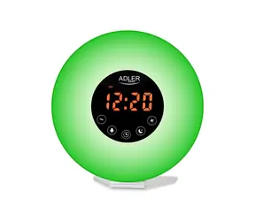 Adler AD 1916 bílá / Rádiobudík / USB-C / Simulace východu slunce / zvuky přírody / FM rádio / barevné osvětlení nálady