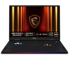 MSI Raider A18 HX A9WJG-067CZ černá / 18" UHD+ / AMD Ryzen 9 9955HX3D / 64GB / 2TB SSD / RTX 5090 24GB / W11H
