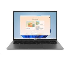 ASUS Vivobook S16 šedá / 16" WUXGA / Intel Core Ultra 5 225H 1.7GHz / 16GB / 512GB SSD / Intel Iris X / W11H