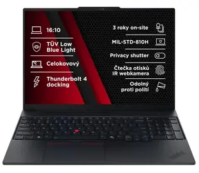 Lenovo ThinkPad E16 Gen 3 černá / 16" / AMD R7-250 / 16GB / 512GB SSD / AMD Graphics / W11P