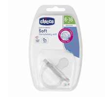 Chicco dudlík Physio Soft / celosilikonový / ortodontický / 6-16 měsíců