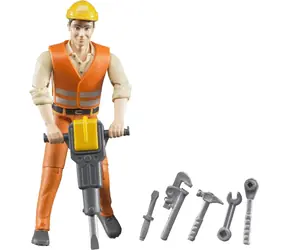 Bruder 60020 Stavební dělník figurka / Velikost 10.7 cm / od 3 let
