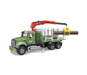 Bruder 02824 Nákladní auto s přepravníkem na dřevo + 3 klády / 1:16 / od 4 let