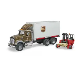 Bruder 02828 Mack Granite UPS s vysokozdvižným vozíkem / 1:16 / od 4 let