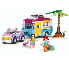 Sluban Girls Dream Holidays M38-B0606 Auto s karavanem / LEGO - kompatibilní / Počet figurek|dílků: 2|281 / od 6 let