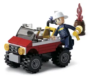 Sluban Hasiči M38-B0621 Jeep / LEGO - kompatibilní / Počet figurek|dílků: 1|58 / od 6 let