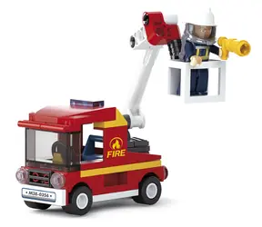 Sluban Hasiči M38-B0622A Auto s malou plošinou / LEGO - kompatibilní / Počet figurek|dílků: 1|142 / od 6 let