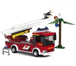 Sluban Hasiči M38-B0625 Velký hasičský vůz se žebříkem / LEGO - kompatibilní / Počet figurek|dílků: 2|265 / od 6 let