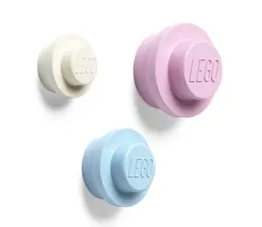 LEGO® Storage 40161736 Věšák n azeď 3ks (bílá | modrá | růžová)