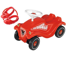BIG Bobby Car Classic červené + ochranné boty / dětské odrážedlo / nosnost 50 kg / od 1 roku