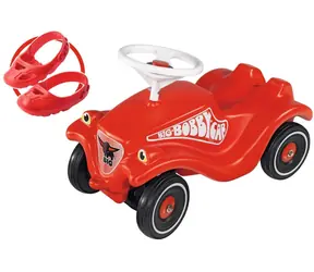 BIG Bobby Car Classic červené + ochranné boty / dětské odrážedlo / nosnost 50 kg / od 1 roku