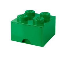 Room Copenhagen 40051734  Úložný box s šuplíkem 250x250x180mm - zelená