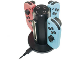 READY 2 GAMING Nintendo Switch nabíjecí stanice 4 v 1 černá