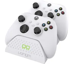 Venom VS2871 bílá / Dokovací stanice pro Xbox S/X/One ovladače / 2x baterie