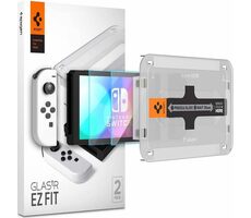 Spigen Glass tR EZ Fit ochranné sklo pro Nintendo Switch OLED 2 ks