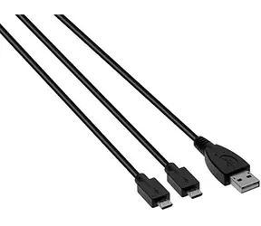 Venom VS2794 černá / Napájecí kabel pro PS4 / 2x micro-USB / 3m