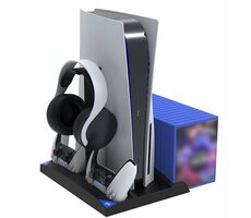 iPega P5013 Nabíjecí a chladicí stanice pro PS5 a PS5 ovladač černá