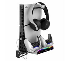 iPega P5S011 Stojan na Stěnu pro PS5/PS5 Slim s Dual Charger Dock pro PS5 Ovladač