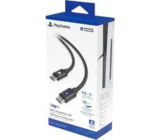 HORI HRP51003 Nabíjecí USB-C kabel pro ovladač PS5 DualSense 3m černá / 2x USB-C (M) / PD 60W