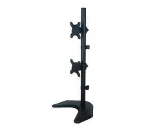 Techly Dvojité rameno na LED|LCD 13"-27" 2x10kg / základna / na stůl / svislé nastavitelné / VESA / černá